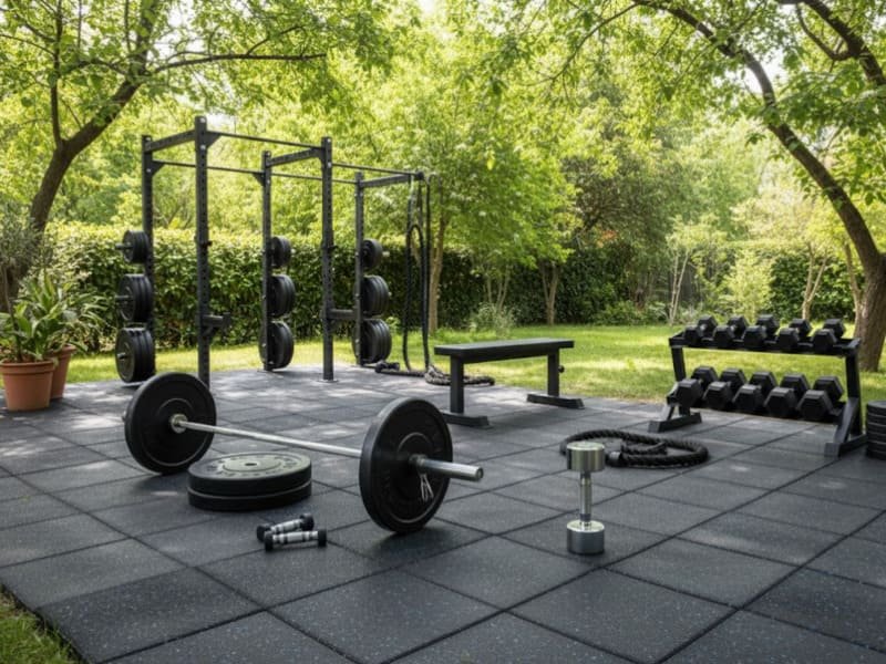 Нескользящий резиновый пол в больничном коридоре, демонстрирующий прочное противоскользящее покрытие для мест с высокой проходимостью